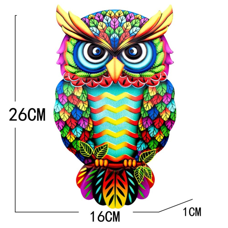 Owl Wall Decal Garden Ornament 26x16x1cm - 1