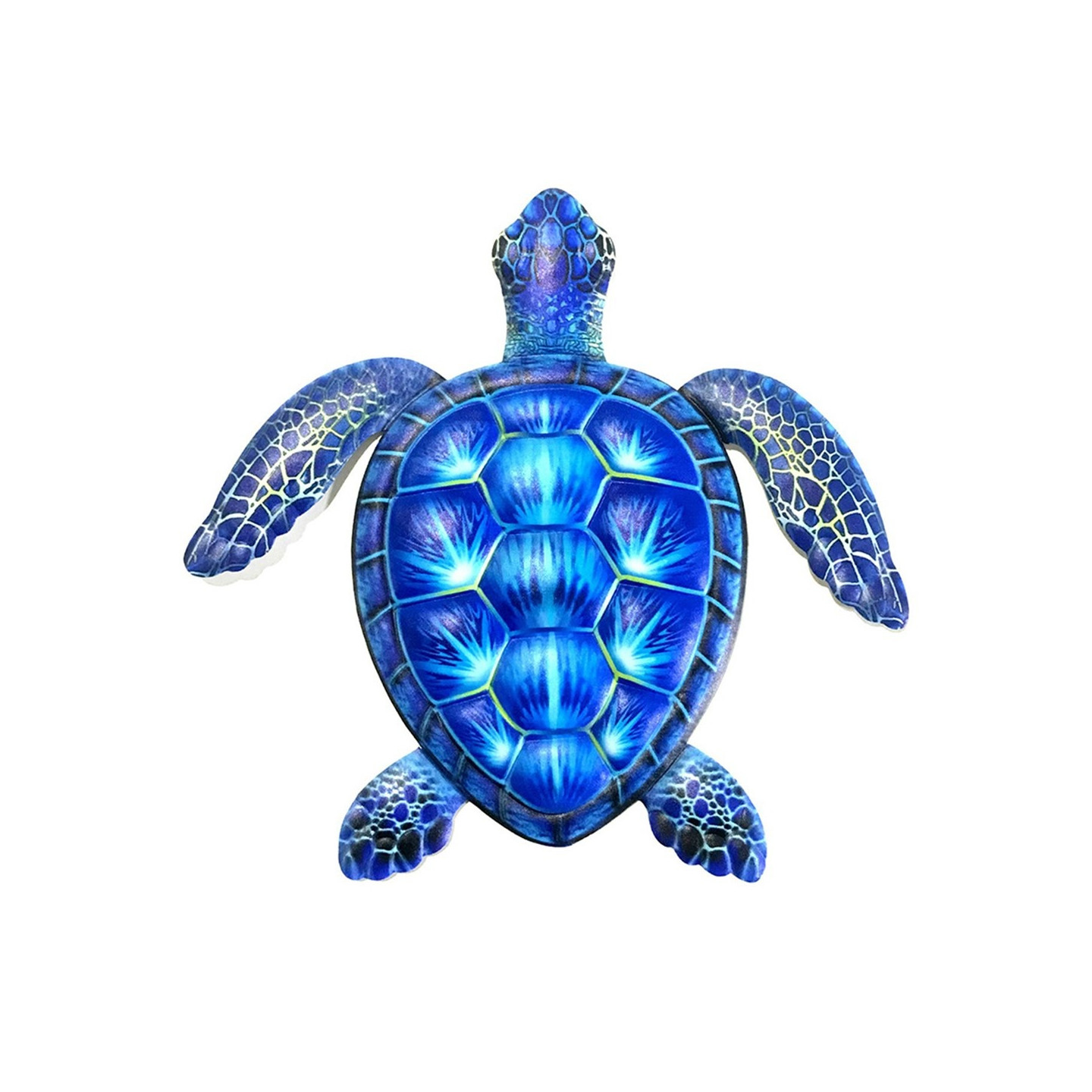 Turtle Wall Decal Garden Ornament 30.3x28x1.8cm - Blue