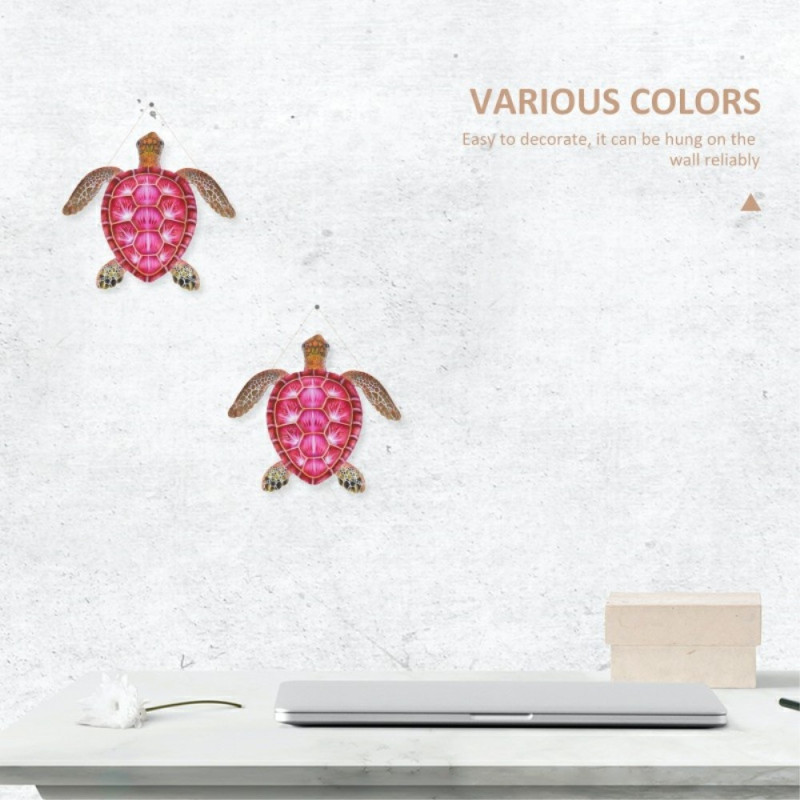 Turtle Wall Decal Garden Ornament 30.3x28x1.8cm - Blue