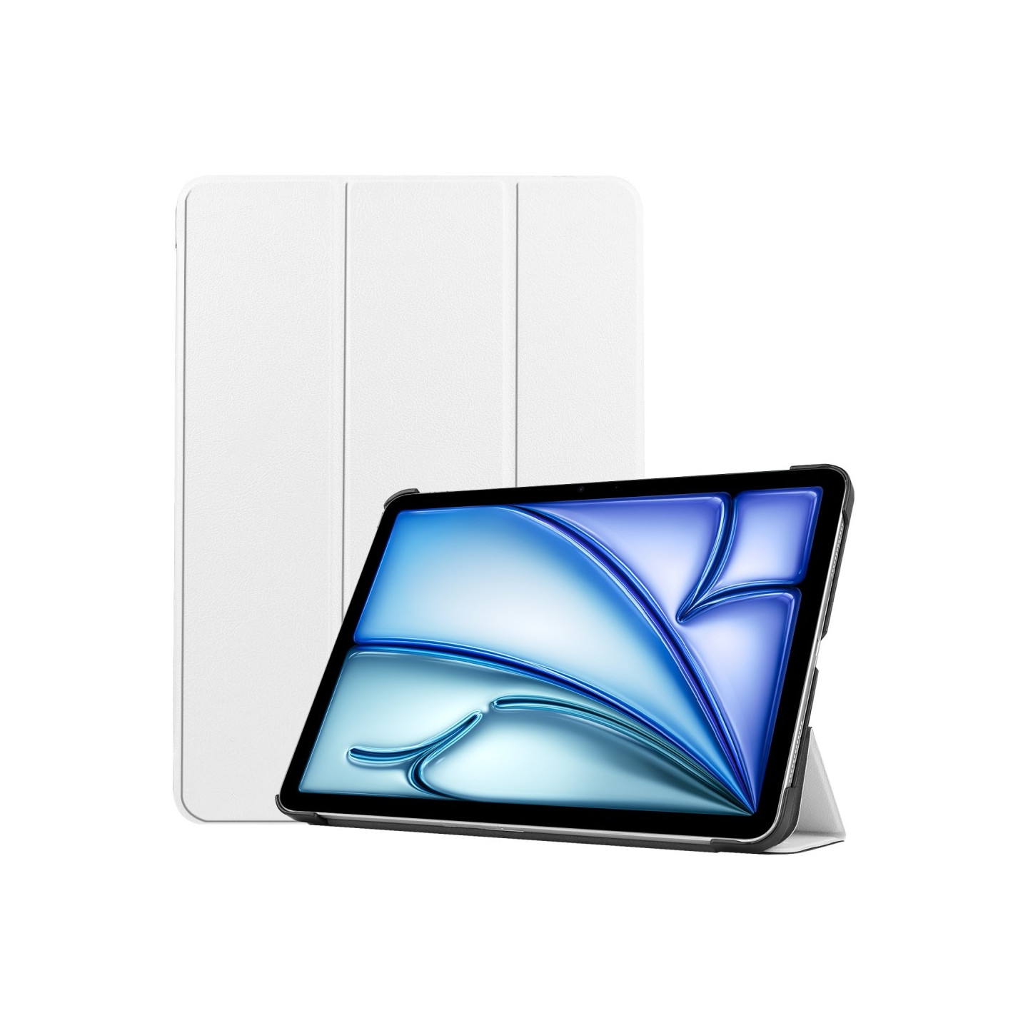 Til iPad Air 11 (2024) Slim Fit Tri - Foldbart Deksel - Hvit