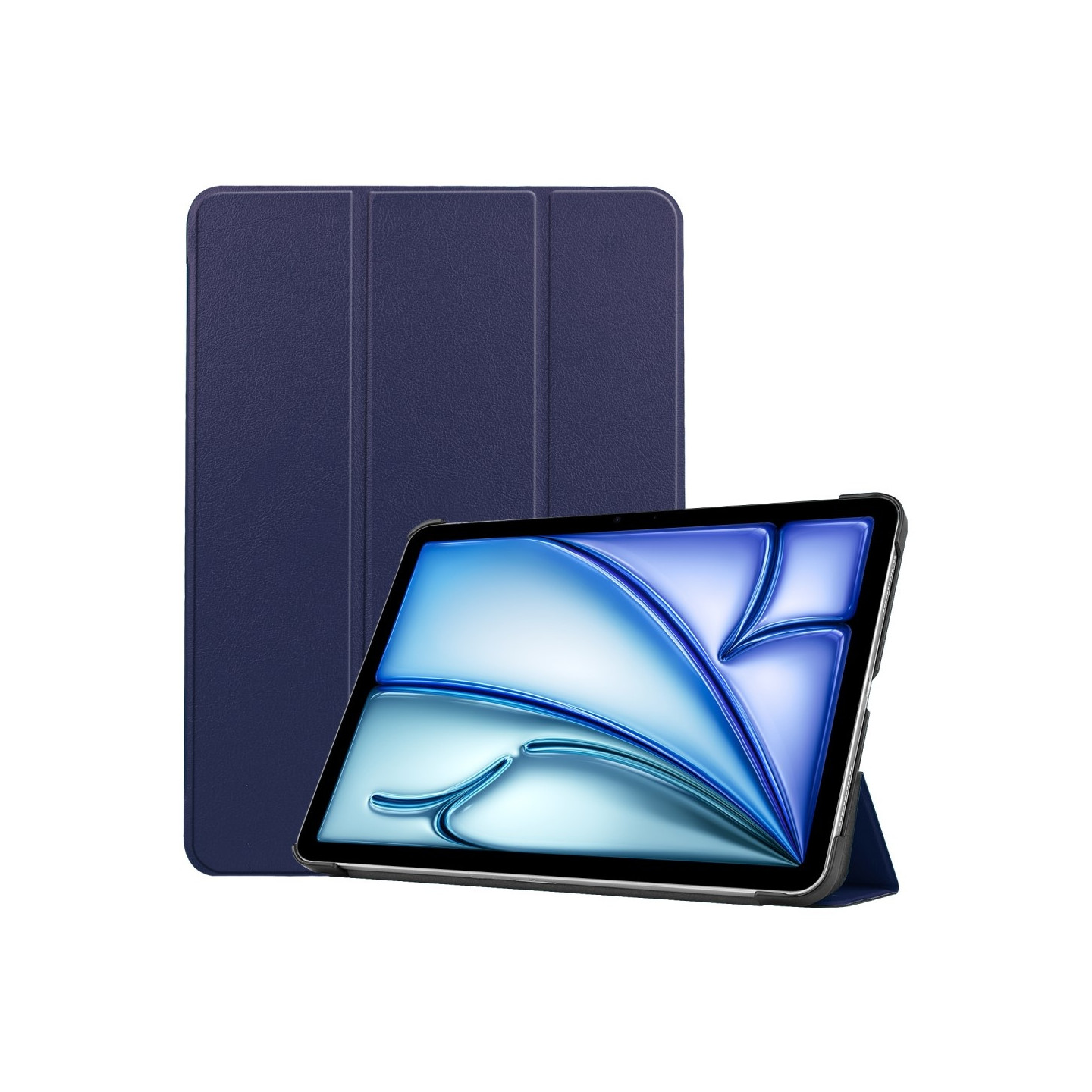 Til iPad Air 13 (2024) Slim Fit Tri - Foldbart Deksel - Blå