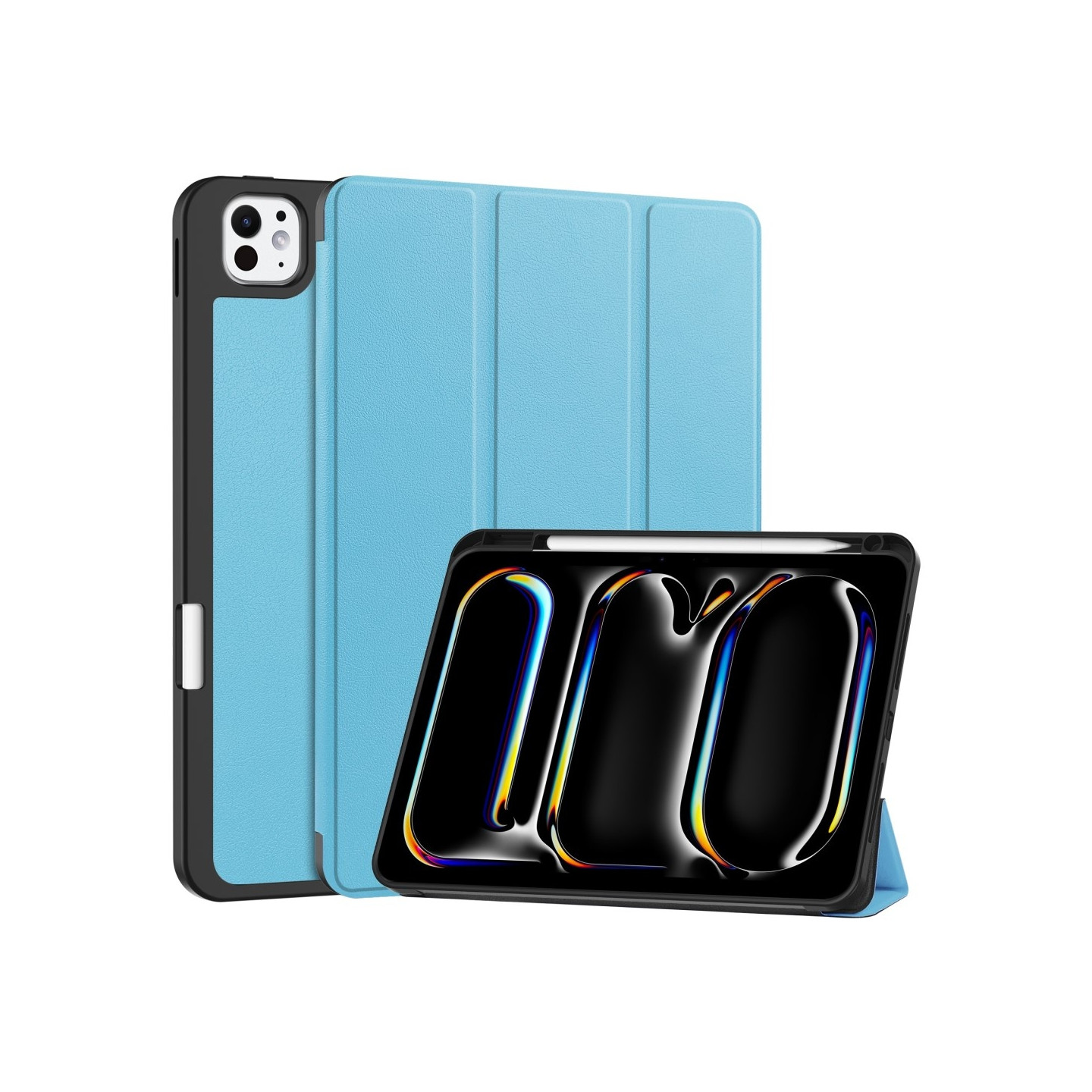 iPad Pro 11 (2024) Kolminkertainen Teline Tabletin Suojakuori Kynäpidikkeellä