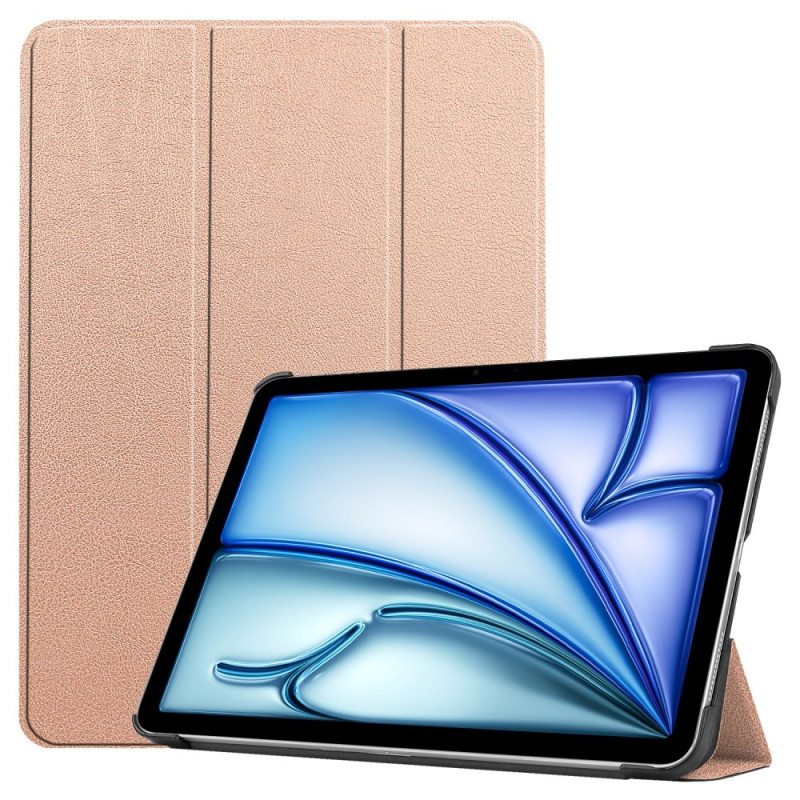 Til iPad Air 13 (2024) Etui Tre - fold Stativ Tablet Cover - RoseGold