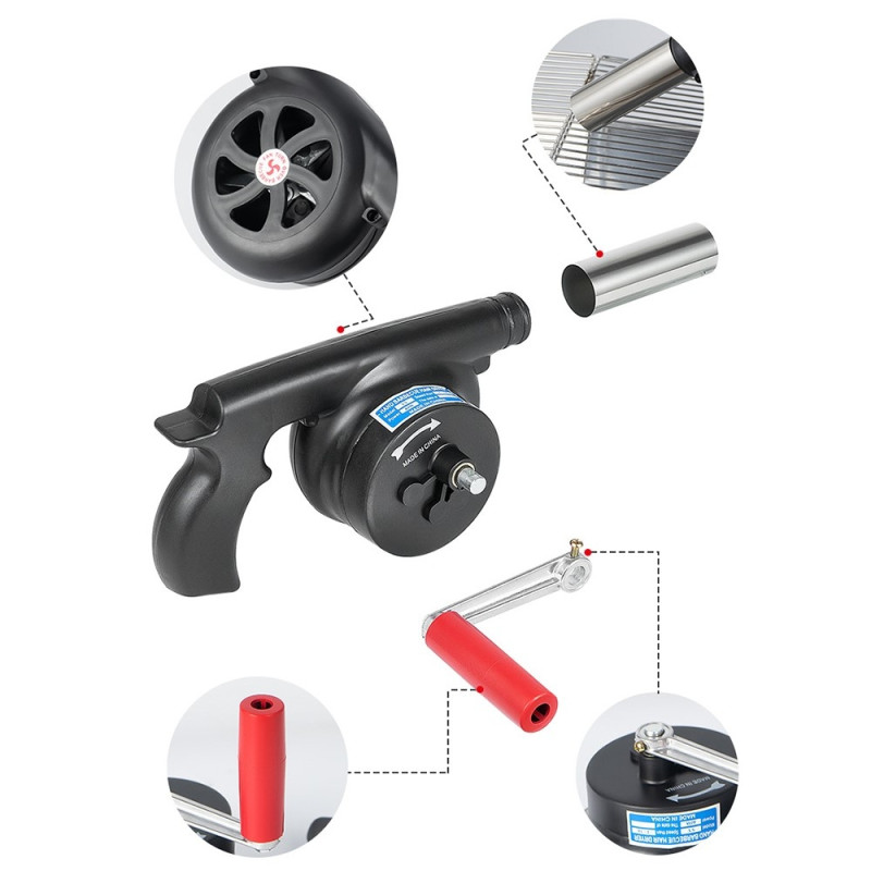 Grill Fire burn BBQ Air fan Camping Stove Wind blowing tool