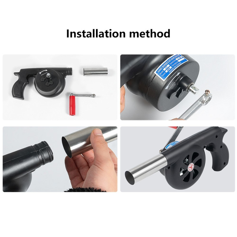 Grill Fire polttaa BBQ Ilmatuuletin Matkailuliesi Tuulipuhallin