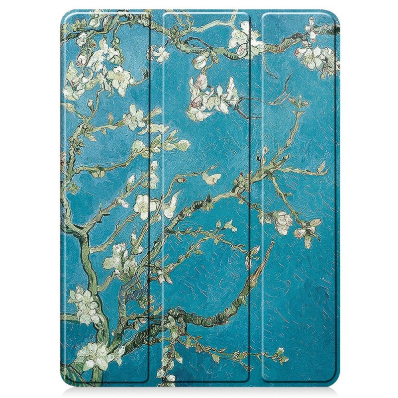 Til iPad Pro 11 (2024) Slim Fit Trifoldbart deksel Pennebrett - Blossom