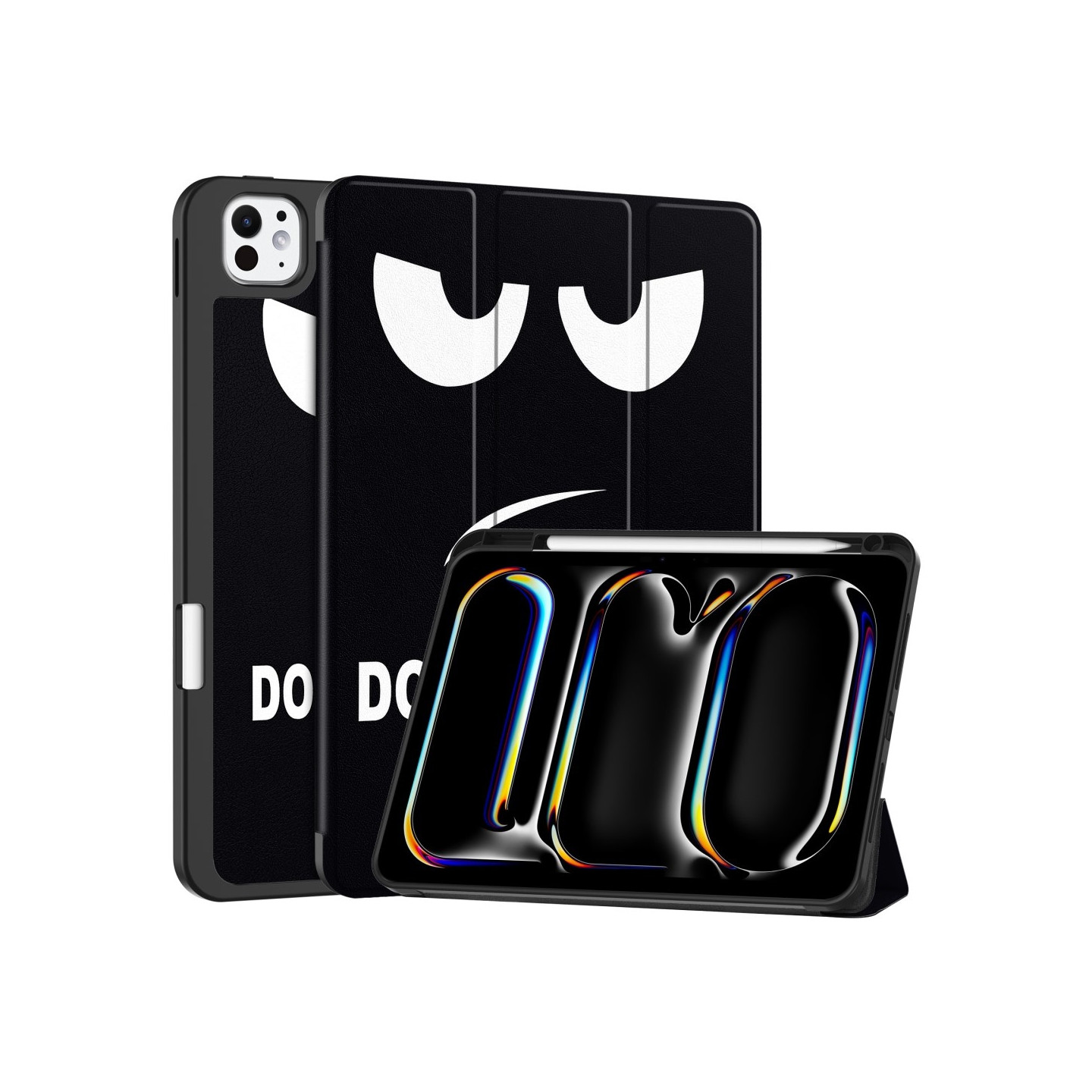 iPad Pro 11 (2024) Kolminkertainen Teline Tabletin Suojakuori Kynäpidikkeellä - Don't Touch