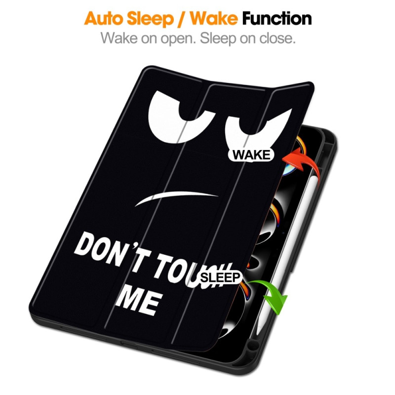Til iPad Pro 11 (2024) Etui Tre - fold Stativ Tablet Cover med Pen Holder - Don't Touch