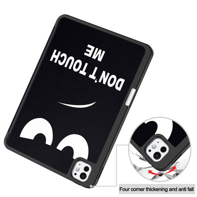 For iPad Pro 11 (2024) Case Tri - fold Stand Tablet Cover with Pen Slot - Don't Touch