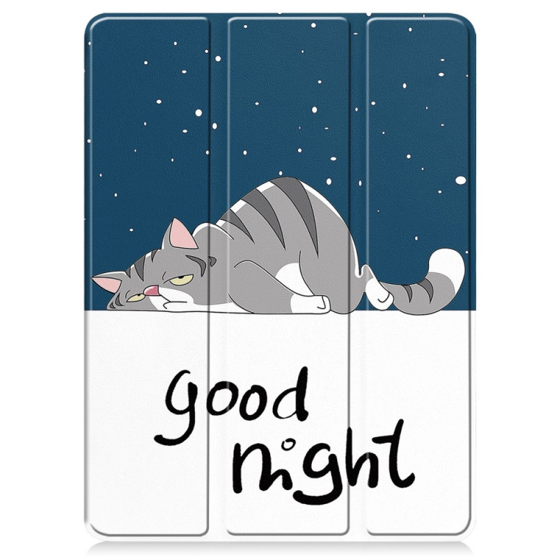 iPad Pro 11 (2024) Kolminkertainen Teline Tabletin Suojakuori Kynäpidikkeellä - Cat