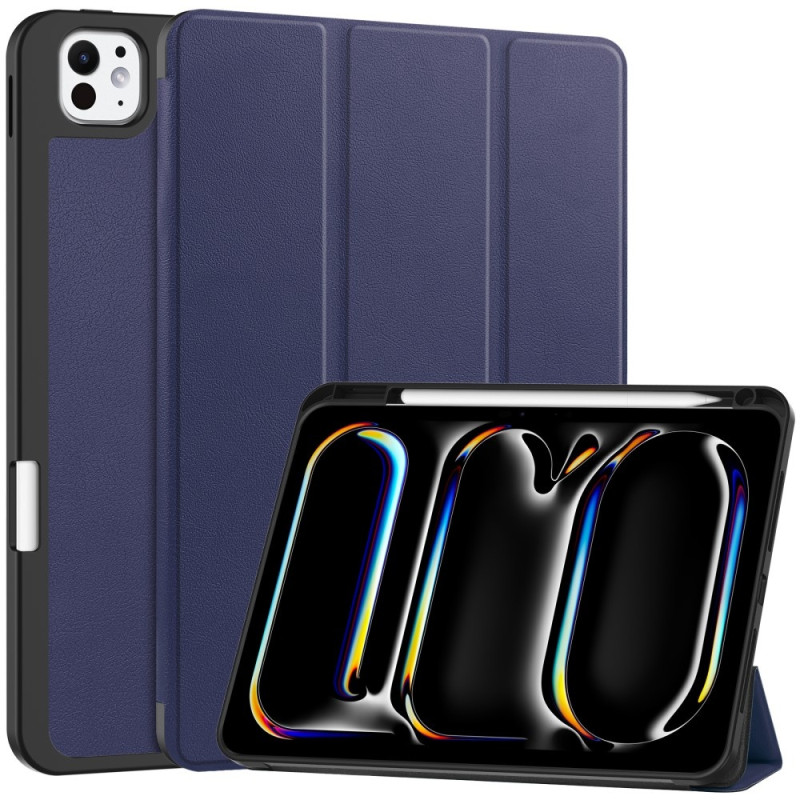 Til iPad Pro 11 (2024) Etui Tre - fold Stativ Tablet Cover med Pen Holder