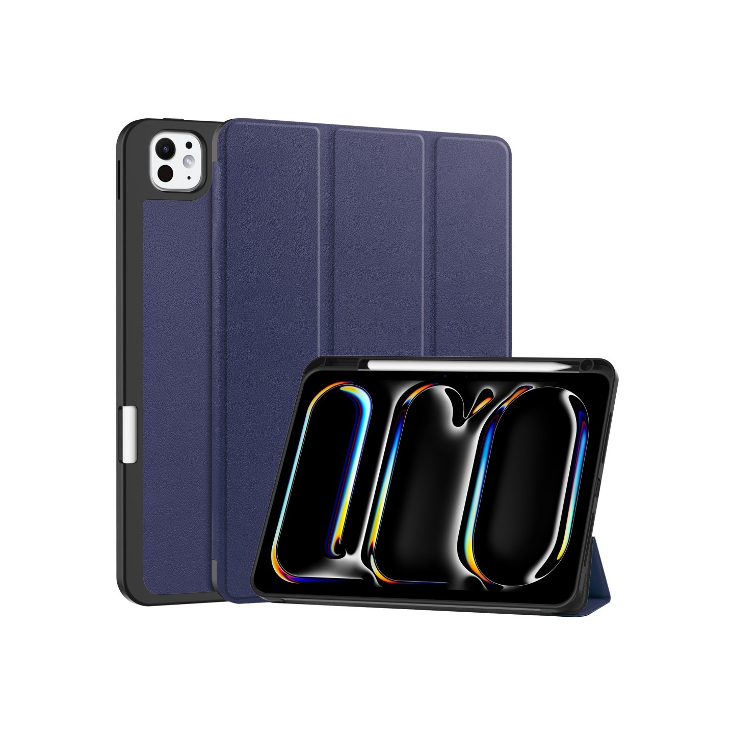 Til iPad Pro 11 (2024) Etui Tre - fold Stativ Tablet Cover med Pen Holder