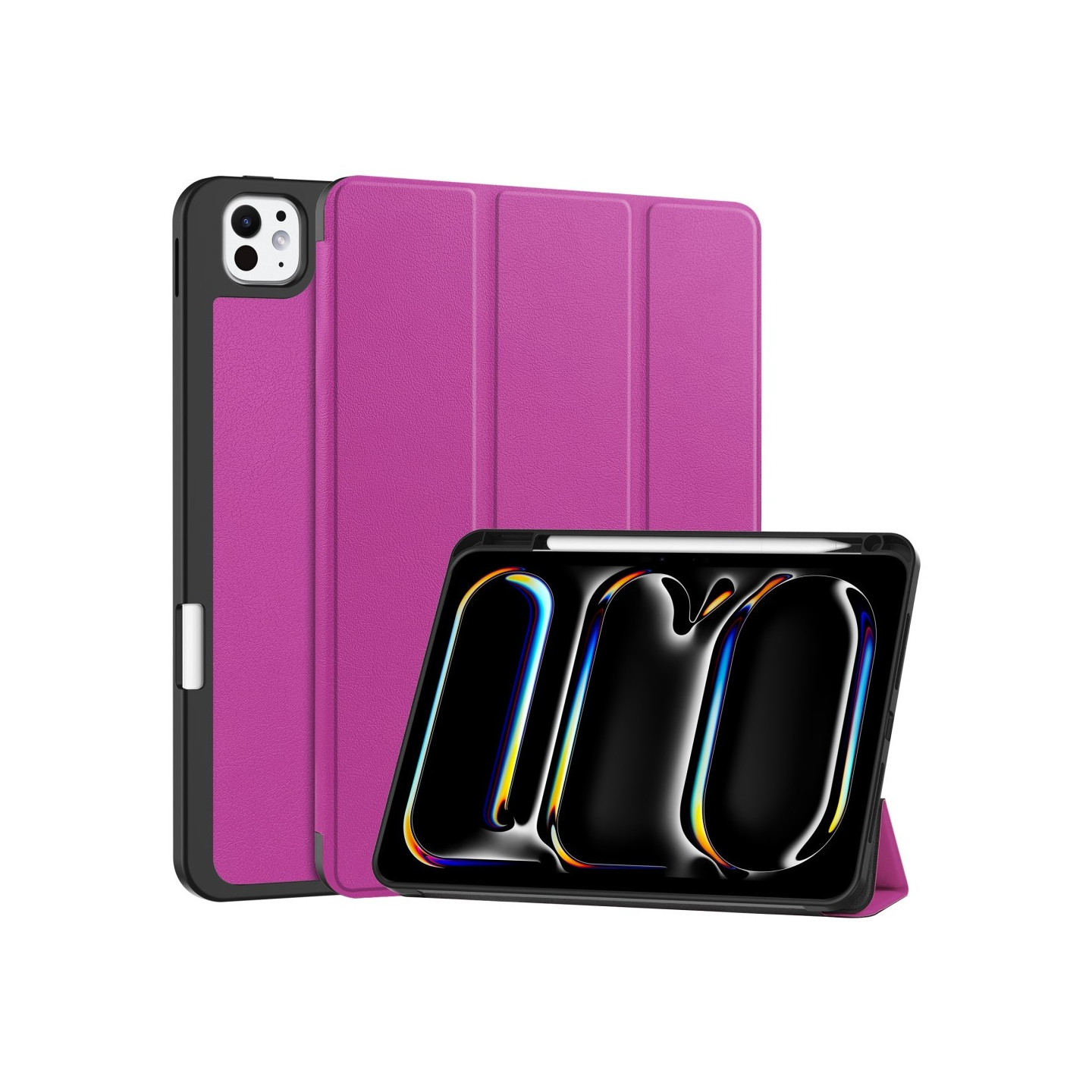 iPad Pro 11 (2024) Kolminkertainen Teline Tabletin Suojakuori Kynäpidikkeellä