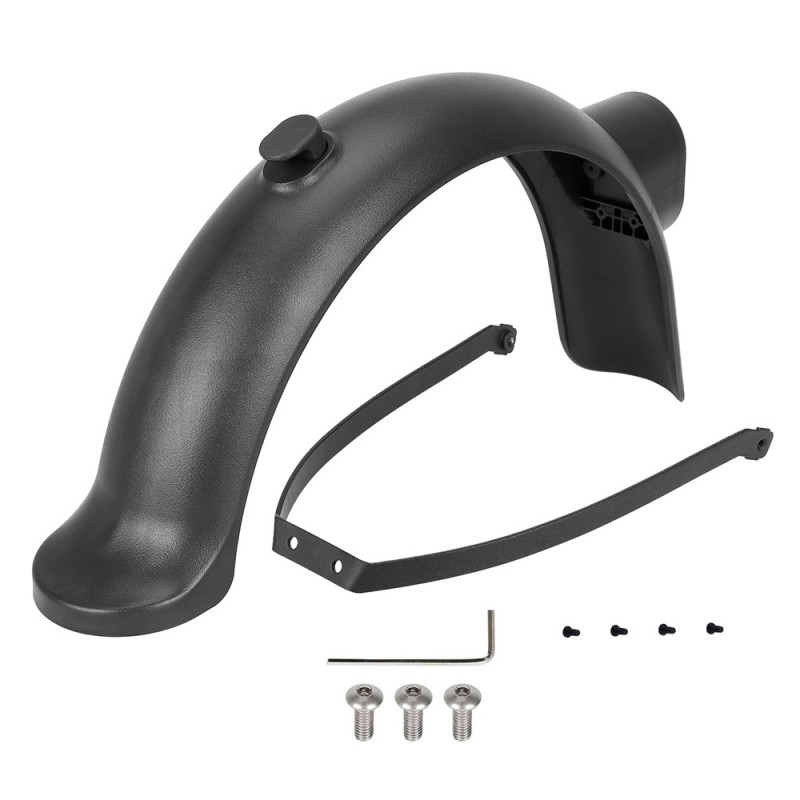 For Scooter Xiaomi 4 Pro ABS Rear Fender + Metal Support Bracket