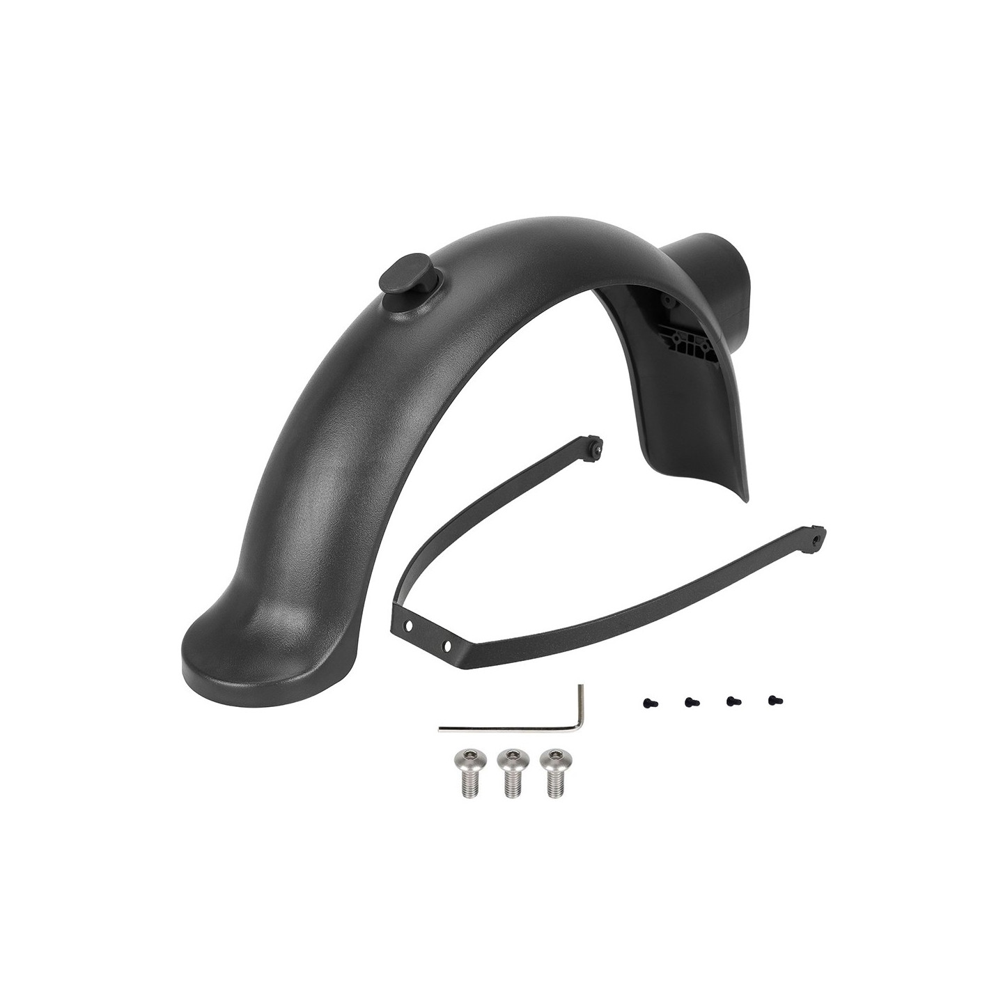 For Scooter Xiaomi 4 Pro ABS Rear Fender + Metal Support Bracket