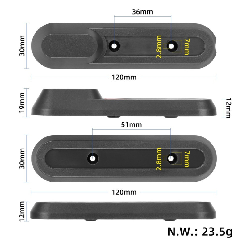 For Scooter Xiaomi 4 Pro Front wheel decoration cover + reflectors