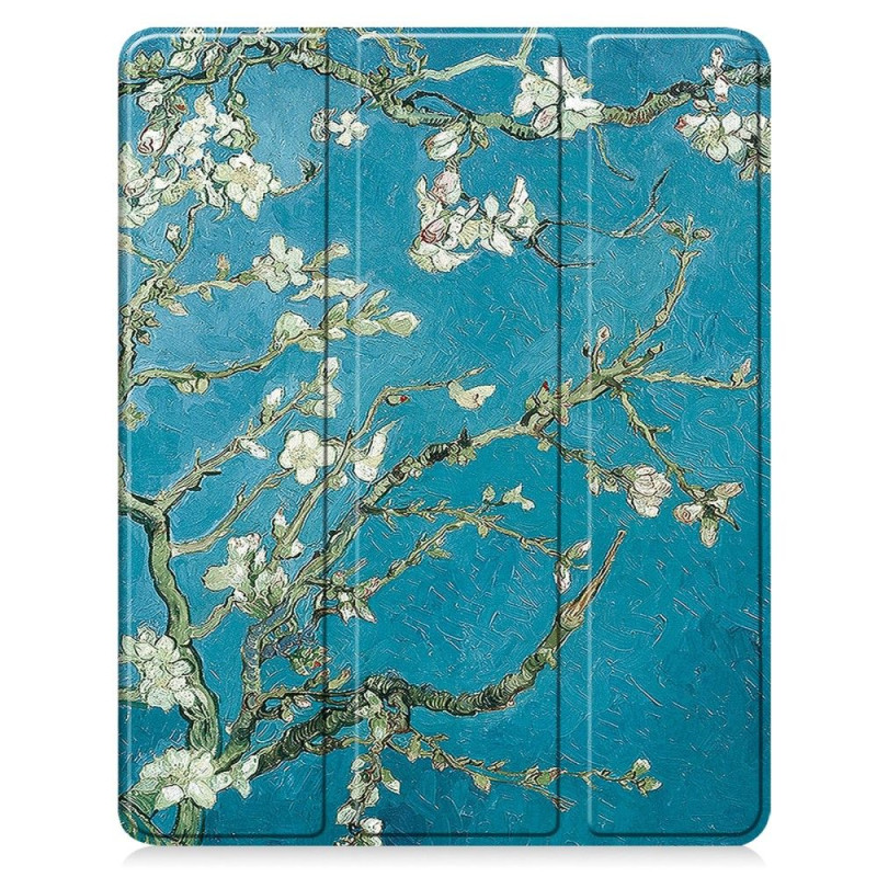 Til iPad Air 13 (2024) Slim Fit Trifoldbart deksel Pennebrett - Blossom
