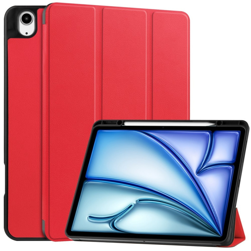 For iPad Air 13 (2024) Case Tri - fold Stand Tablet Cover with Pen Slot