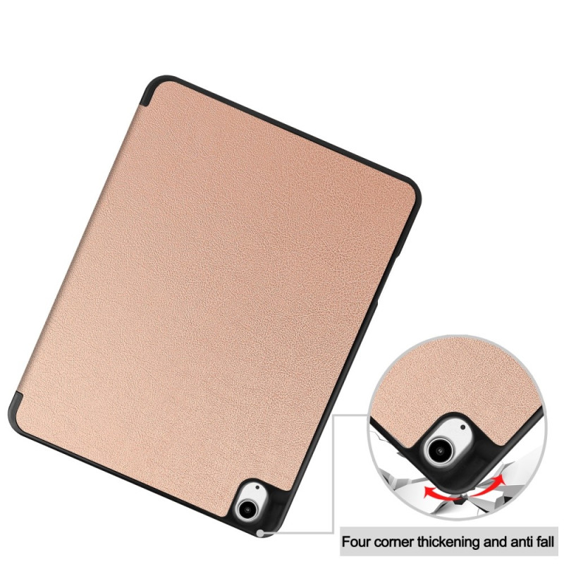 Til iPad Air 13 (2024) Slim Fit Trifoldbart deksel Pennerom - RoseGold