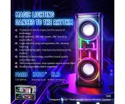 Bluetooth 5.3 Dual Horn RGB Light Trådlös subwoofer Högtalare