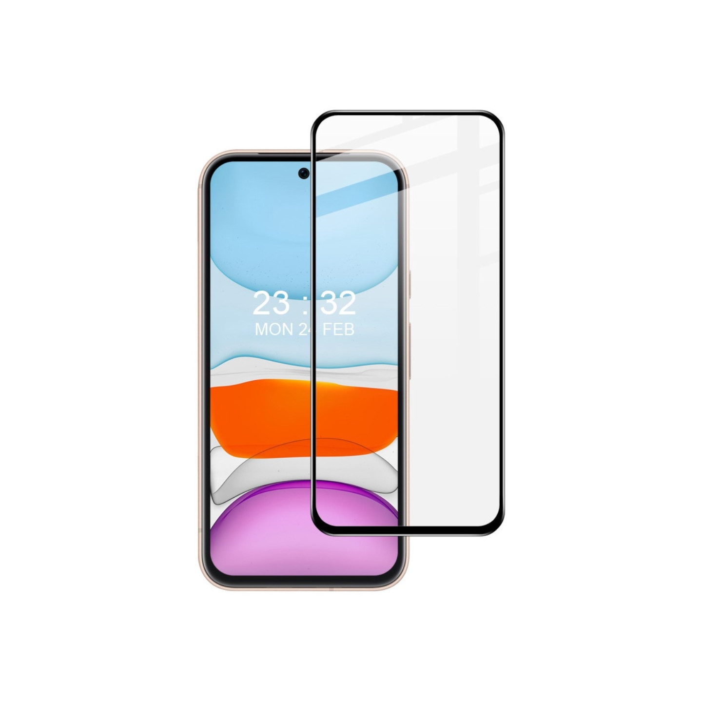 Google Pixel 8a IMAK Pro+ Full Coverage Tempered Glass Black