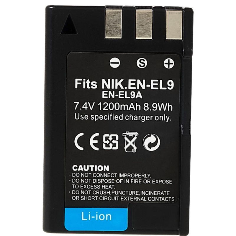 EN - EL9 Li - ion - batteri til Nikon D40/D40X/D3000/D5000/D60 osv