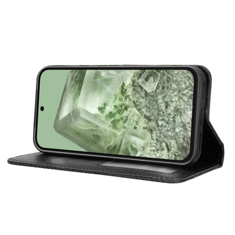 Google Pixel 8a Teline Puhelinkotelo Täysi Suojaus Lompakon Suojaus - Musta