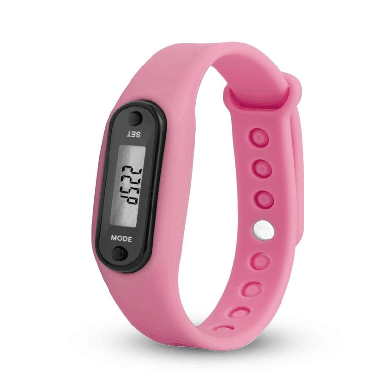 Type B Pedometer Clock Model Comfortable to Wear - Pink