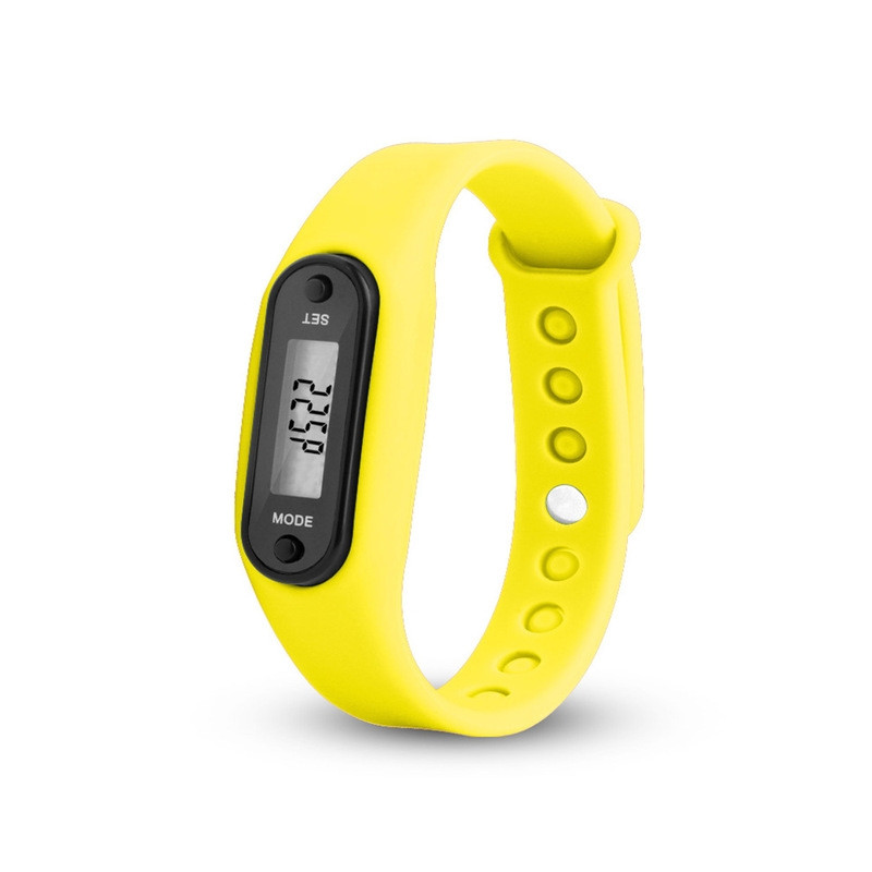 Type B Pedometer Clock Model Comfortable to Wear - Yellow