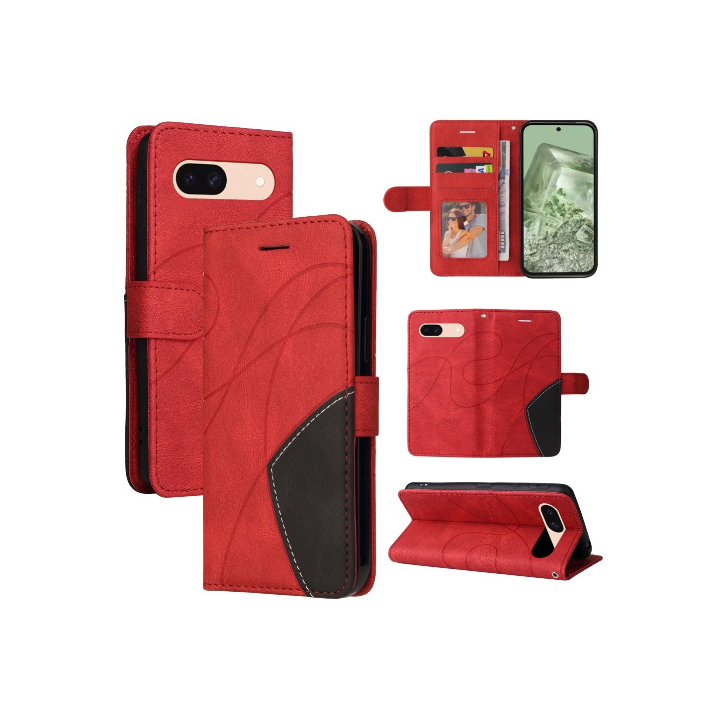 KT Lommebok - deksel til Google Pixel 8a - Rød