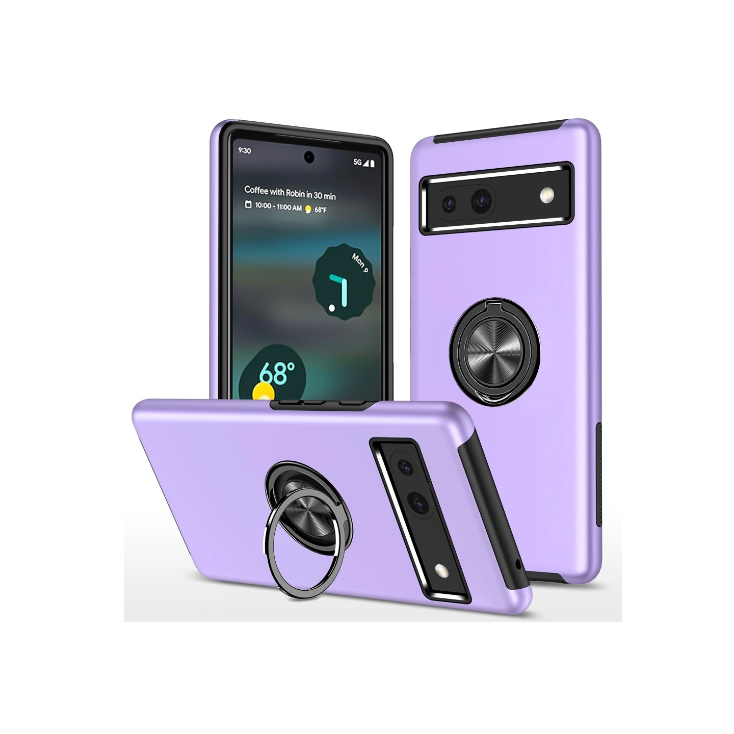 Google Pixel 8a sormenrengasjalustan hybridikotelo