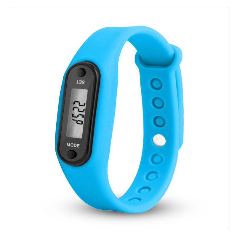 Type B Pedometer Clock Model Comfortable to Wear - Light blue