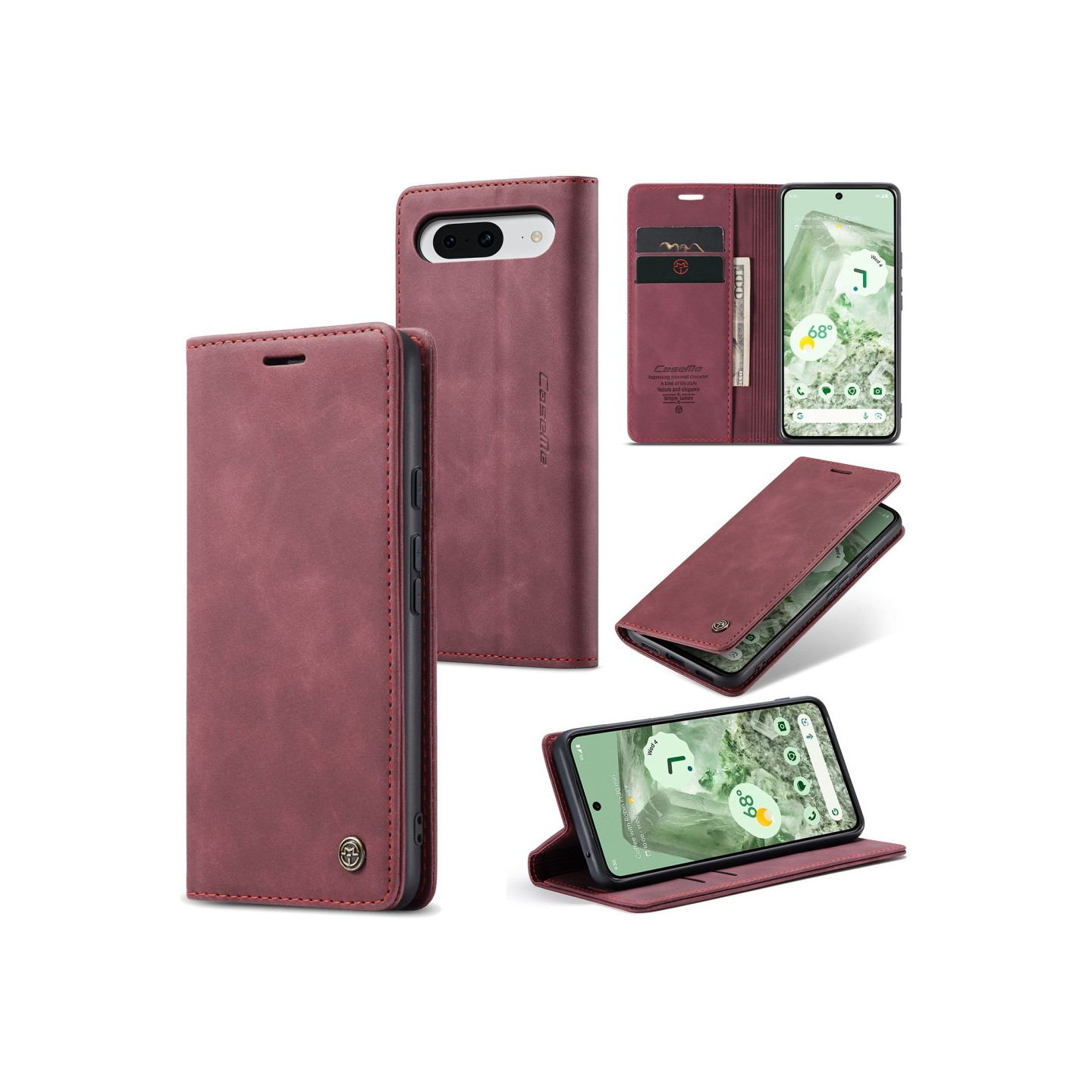 CASEME Retro Lompakkokotelo Pixel 8a