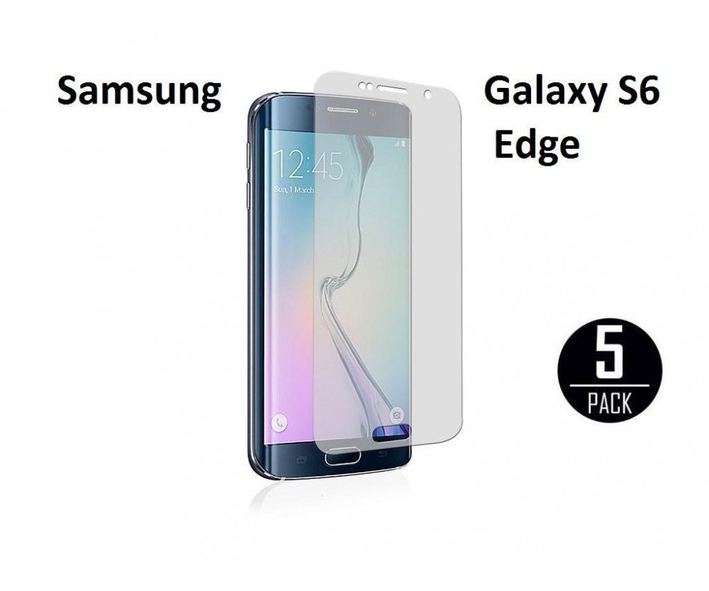 5st Skärmskydd till Samsung Galaxy S6 Edge inkl Putsduk