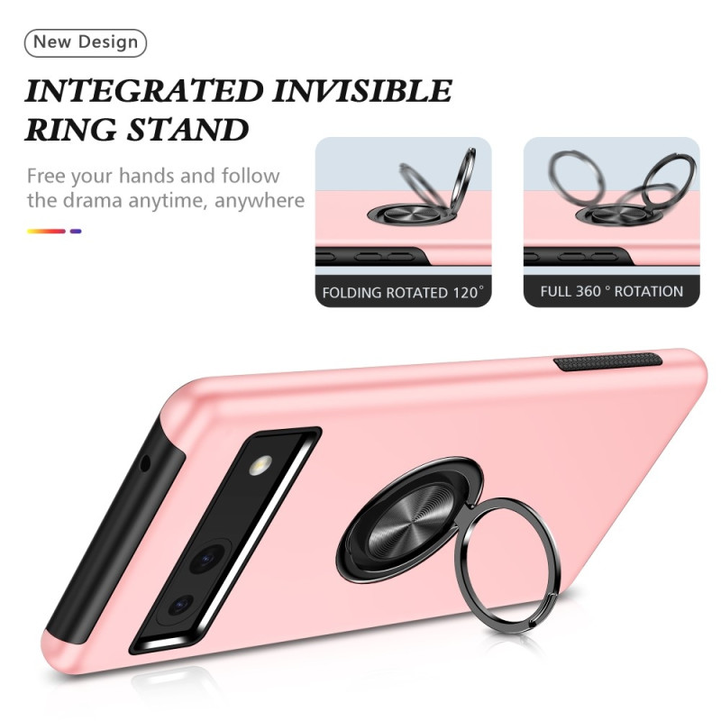 Til Google Pixel 8a Fingerring Kickstand Hybrid Taske