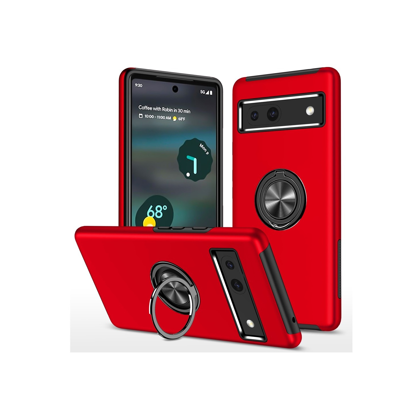 Google Pixel 8a sormenrengasjalustan hybridikotelo