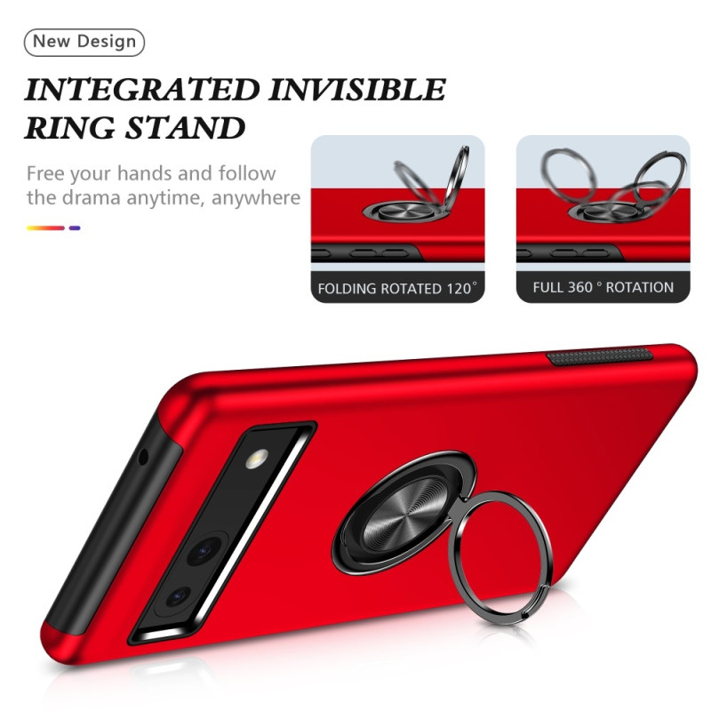 Til Google Pixel 8a Fingerring Kickstand Hybrid Taske