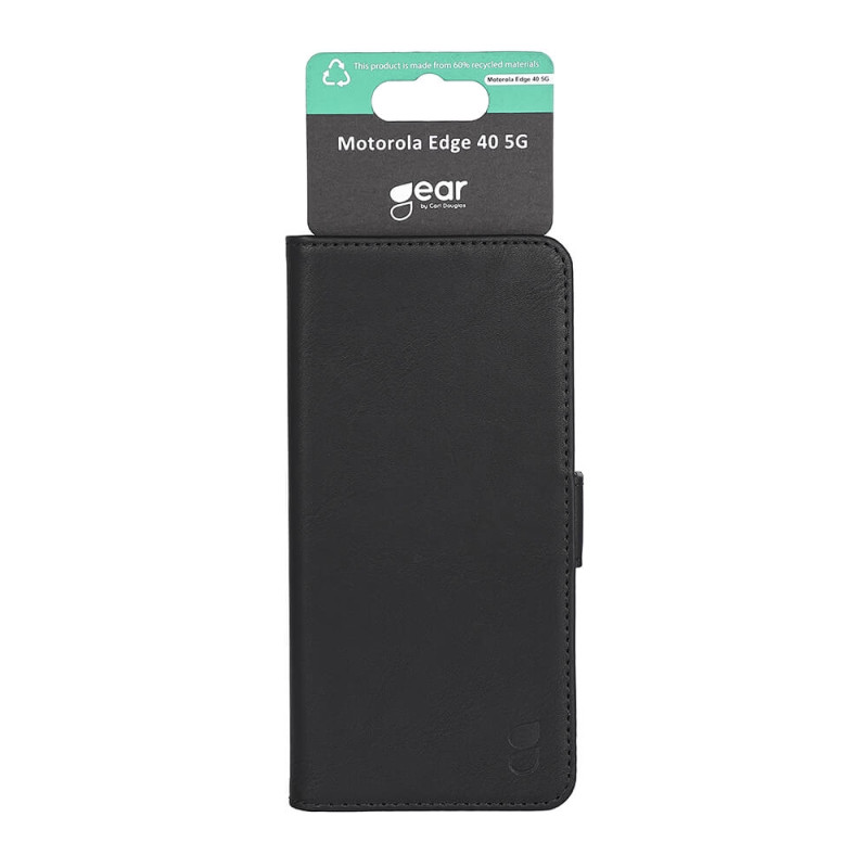GEAR Mobile Case 3 Card Compartments Black - Motorola Edge 40 5G