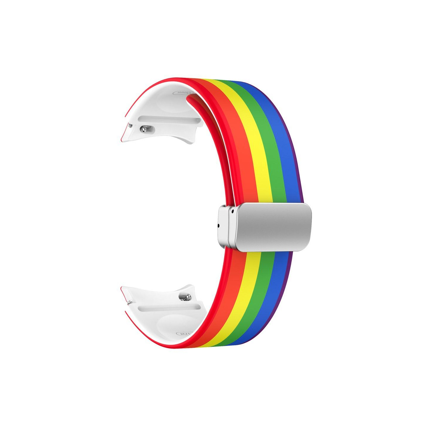 Samsung Galaxy Watch5+4 40 44mm Watch5 Pro 45mm Silikonstropp Regnbue