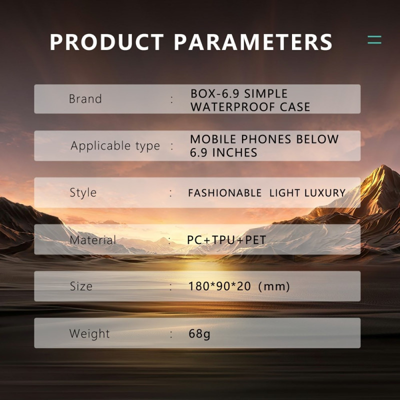 Universal IP68 vandtæt etui Telefon mobil undervandsbeskyttelse