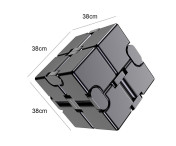 Fidget Spinner Avslappning Infinite Cube Metall Flip Kub Silver