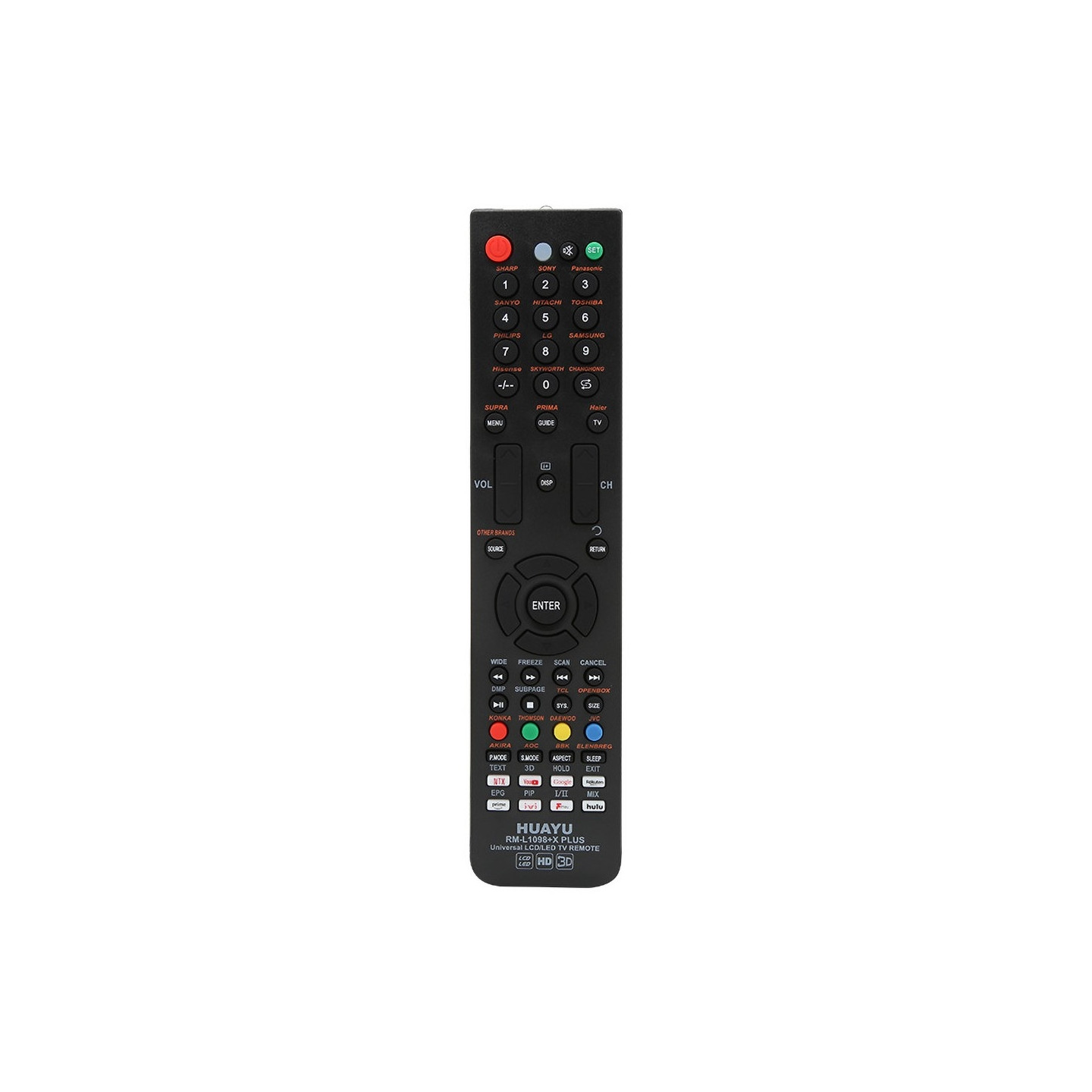 HUAYU RM - L1098+X PLUS TV remote control Replacement for LCD LED