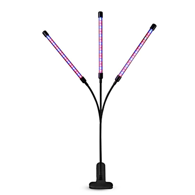 3 Head Grow Light 60 LED Bulbs Plant Growing Auto ON/OFF