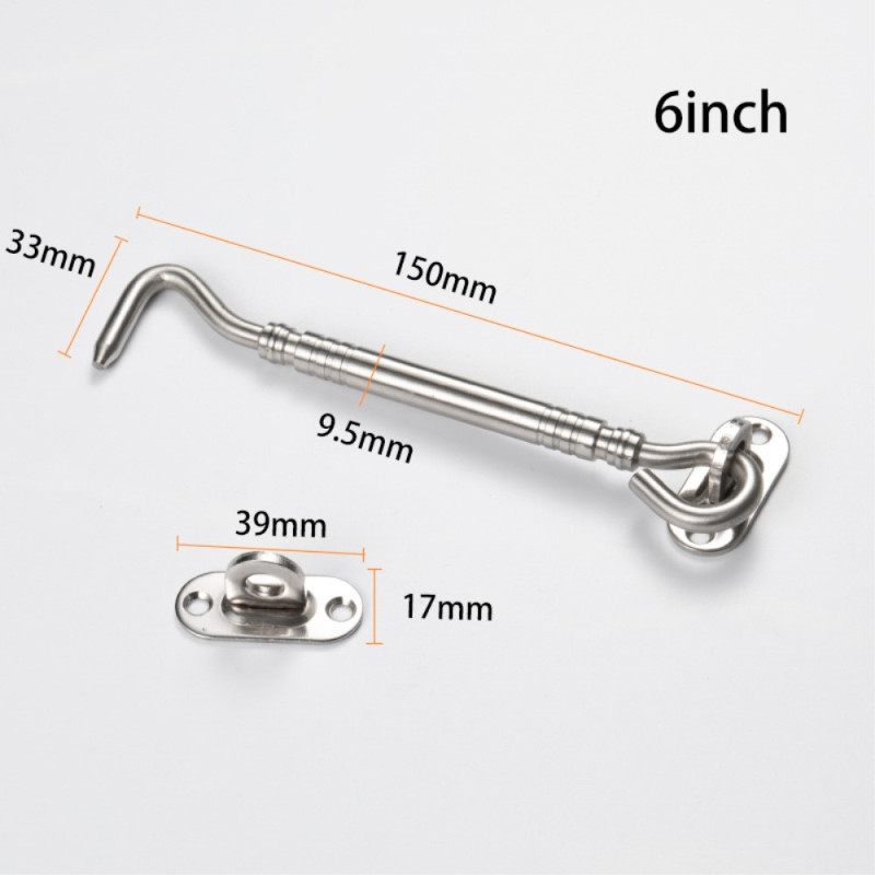 Hasp 8 - Inch Window Lock Security Lock Stainless Steel Gate Latch