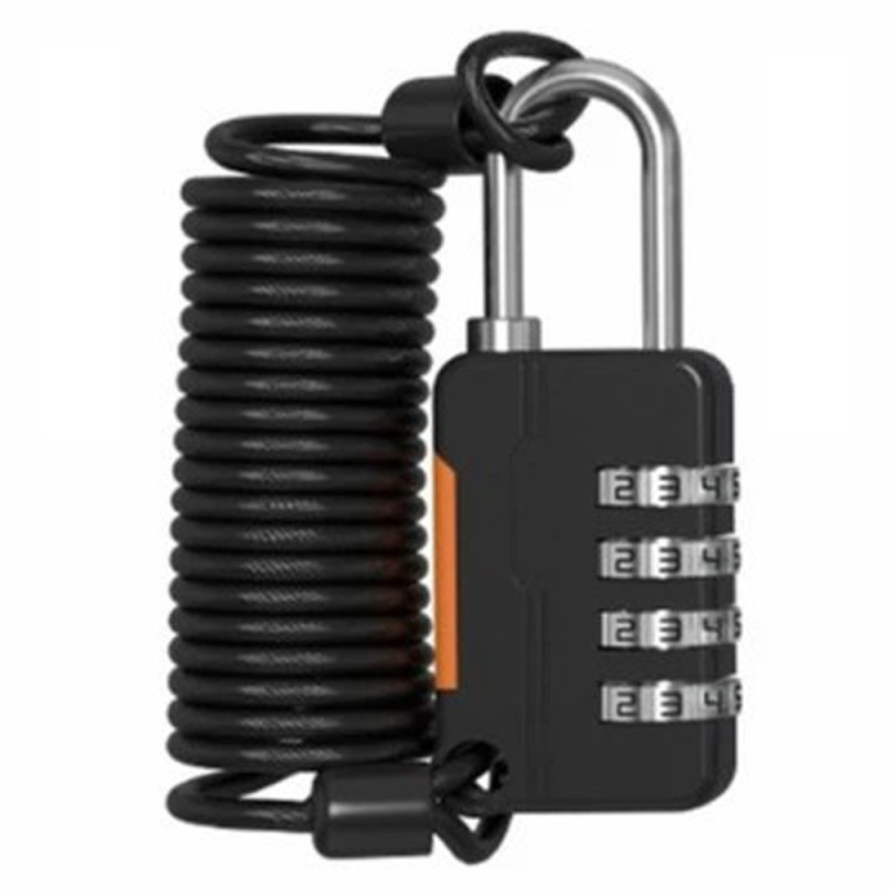 4 - digit luggage lock spring steel cable Padlock Anti - theft code lock