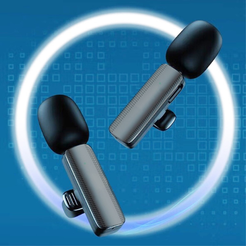 Trådløs Lavalier Lapel Microphone & Receiver til USB - C 2 +1