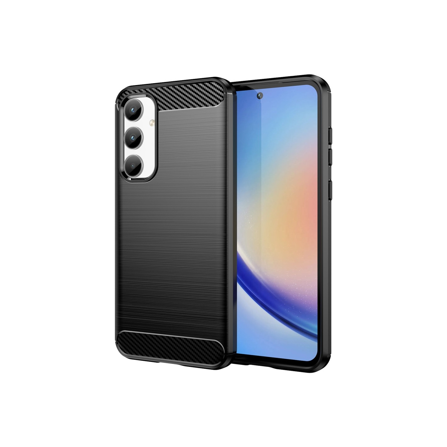 For Samsung Galaxy A35 Case Phone Cover TPU Carbon Fiber Texture