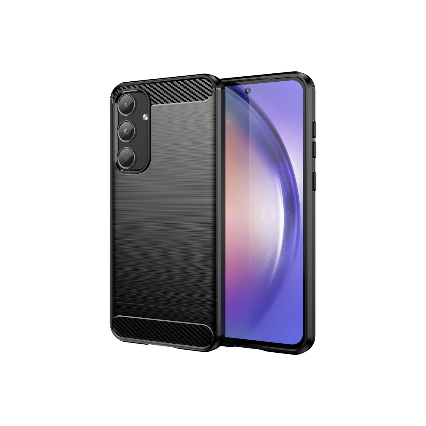 For Samsung Galaxy A55 Case Phone Cover TPU Carbon Fiber Texture