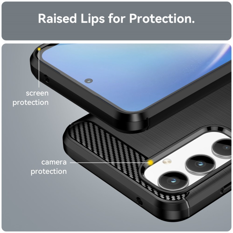 Til Samsung Galaxy A35 Cover Til Telefon TPU Carbon Fiber Texture Slim - Fit