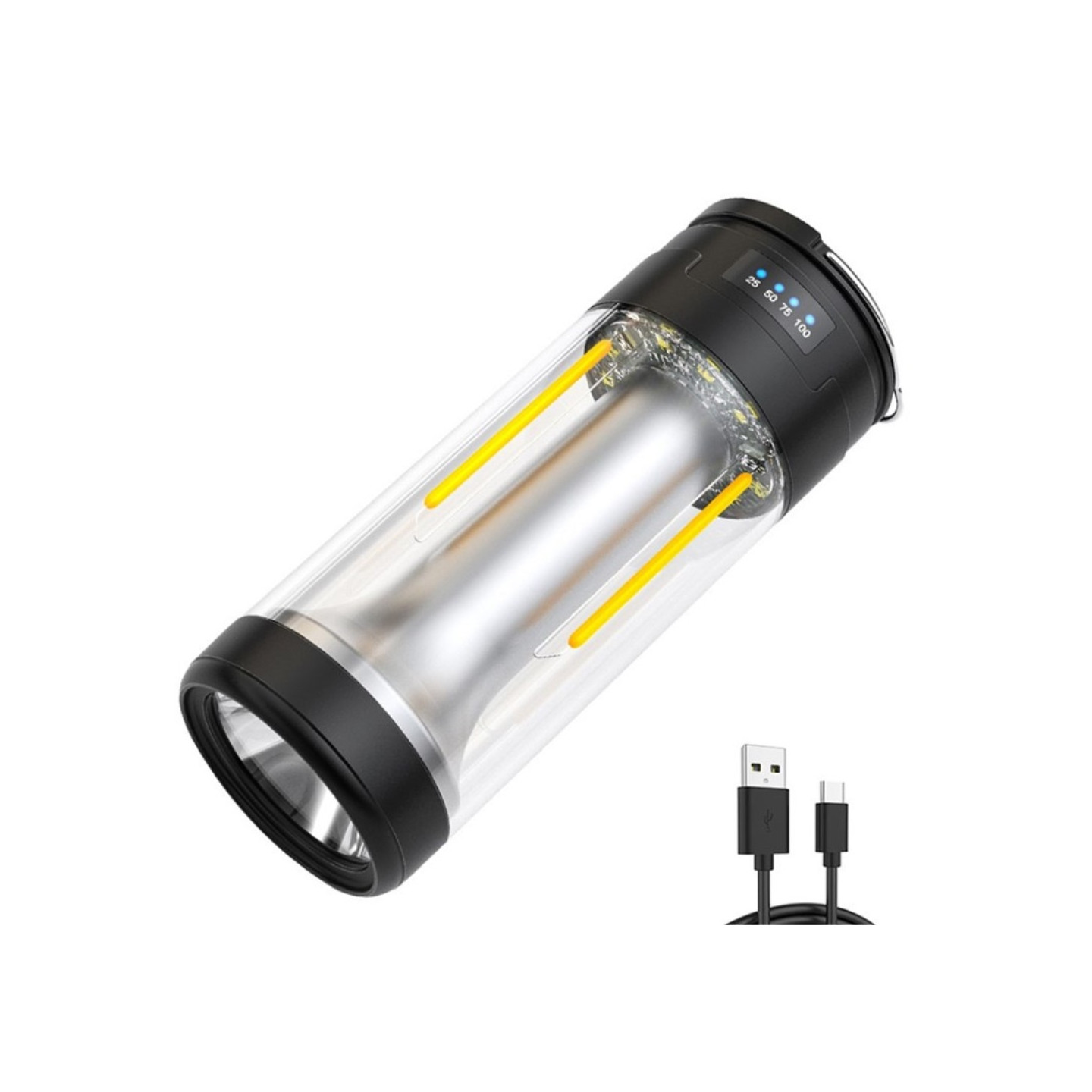 3 - in - 1 Lamp Camping Kaksinkertainen valonlähde Ladattava